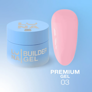 Гель для нарощування Luna Premium Gel №3, 15 мл 3232584 фото