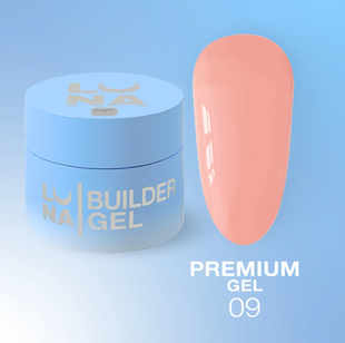Гель для нарощування Luna Premium Gel №9, 15 мл 3232588 фото