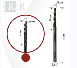 Фреза твердосплавна RichColor RCR 12 "Голка" червона 22469 фото