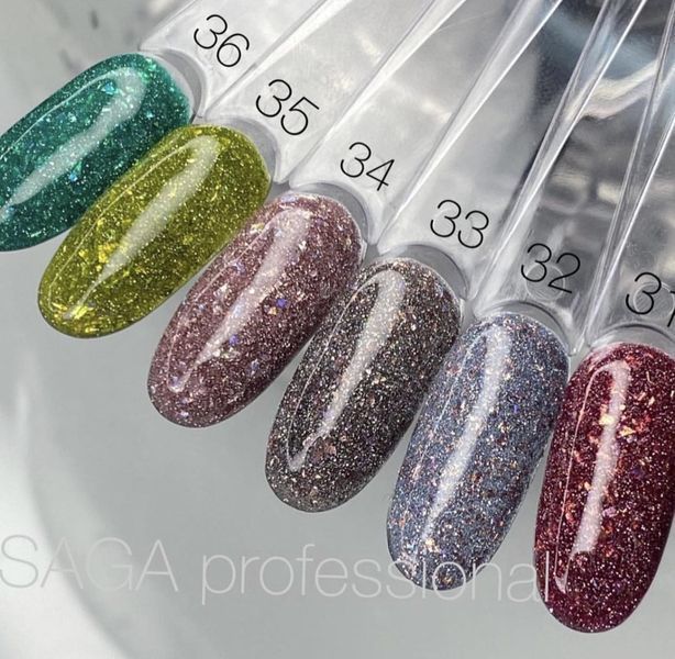 Світловідбиваючий гель-лак Saga FIERY GEL&nbsp;№ 33, 10 мл 8422 фото