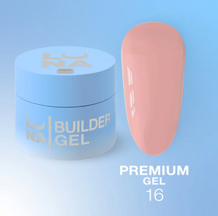 Гель для нарощування Luna Premium Gel №16, 15 мл 3232595 фото