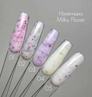 НАБІР Гелів для нарощування Німеччина Milky Flower, 5 шт по 15 мл 3454553 фото