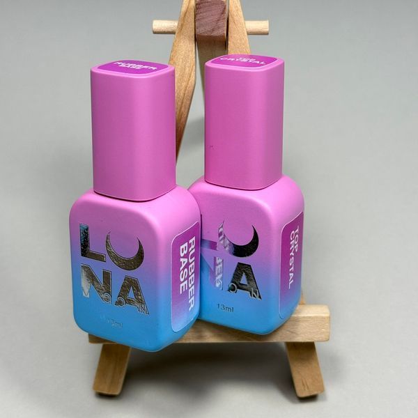 НАБІР Luna База Rubber 13 мл+Luna Топ Crystal 13 мл  45848 фото