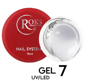 Гель ROKS Builder Gel №07 молочний, 30 мл  541112 фото