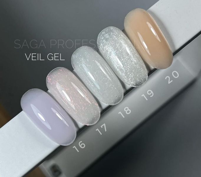 Гель для нарощування SAGA Veil № 16, 15 мл 23472 фото