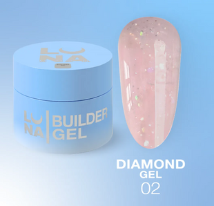 Гель для нарощування Luna Diamond Gel №2, 15 мл 47465444 фото