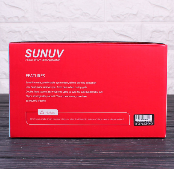 Лампа для манікюру LED+UV SUNUV Sun1,  48W біла Оригінал 5467852 фото