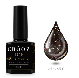 CROOZ TOP GOLD CRYSTAL &mdash; світловідбивний топ із золотим шиммером, 8 мл 22526 фото