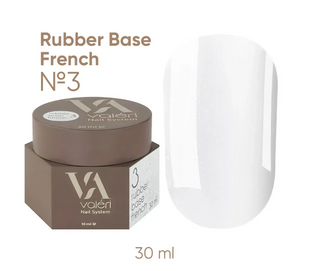 База Valeri Rubber Base French №3, 30 мл 22266 фото