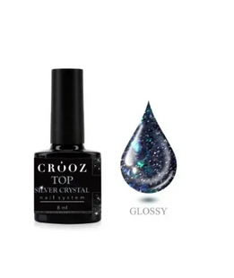 CROOZ TOP SILVER CRYSTAL &mdash; топ із срібним шиммером і фольгою, 8 мл 22527 фото