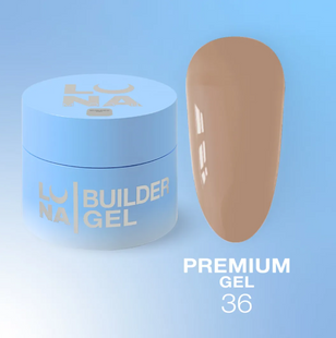 Гель для нарощування Luna Premium Gel №36, 15 мл 152222 фото