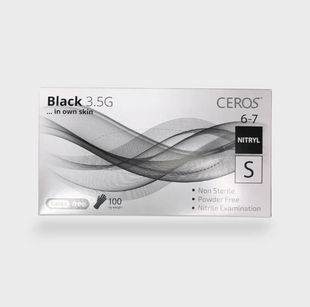 Рукавички нітрилові чорні Ceros Black (S), 100шт/уп 000080010 фото
