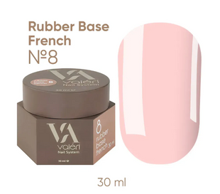 База Valeri Rubber Base French №8, 30 мл 22271 фото