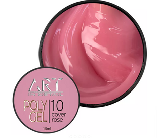 Полігель ART POLYGEL №10 Cover Rose, 15 мл 4100122 фото