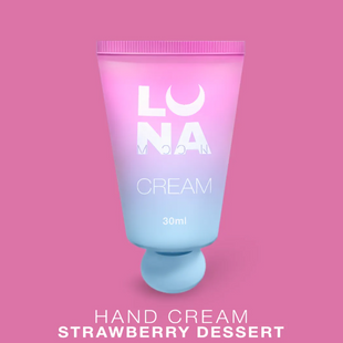 Крем маленький LUNA зволожуючий з ароматом полуниці з вершками Hand Cream Strawberry Dessert, 30 мл 45795301 фото