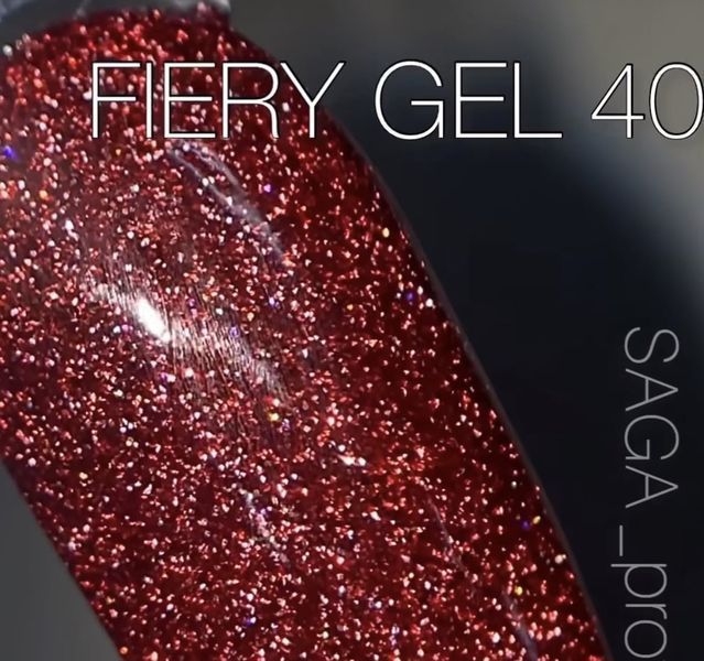 Світловідбиваючий гель-лак Saga FIERY GEL&nbsp;№ 40, 10 мл 13567 фото