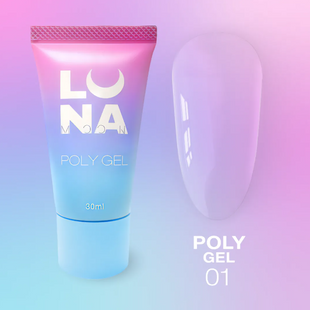 Полігель LUNA для нарощування Poly Gel №1 прозорий , 30 мл 46875461 фото