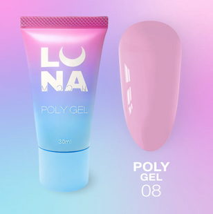 Полігель LUNA для нарощування Poly Gel №8 , 30 мл 5632556565 фото