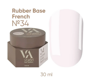 База Valeri Rubber Base French №34, 30 мл 22289 фото